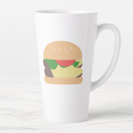 Tasse Latte Vecteur de foodie de cheeseburger cool