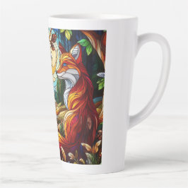 Tasse Latte Verre tendu Look Renard rouge