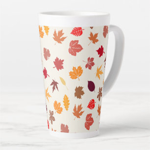 Tasse Latte Vibes Automne Feuilles Automne