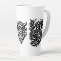 Viking, Dragon & Guerrière au Bouclier – Encre Myt