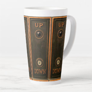 Tasse Latte Vintage ascenseur bouton plaque métal laiton antiq