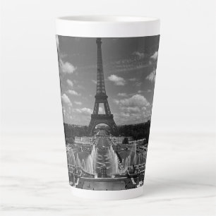 Tasse Latte Vintage France Paris Fontains Tour Eiffel