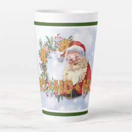 Tasse Latte Vintage Père Noël & pain d'épices Ho-Ho-Ho
