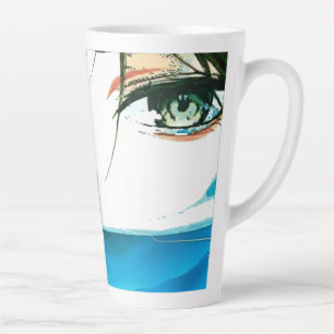Tasse Latte visage de femmes abstraites