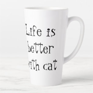 Tasse Latte Vivre mieux avec le chat