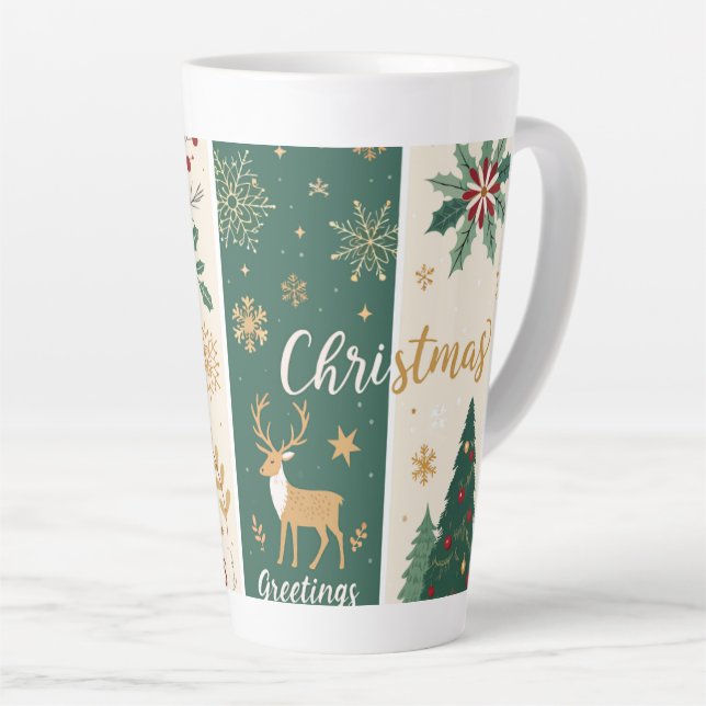 Tasse Latte Vœux de la saison  (Angle droit)
