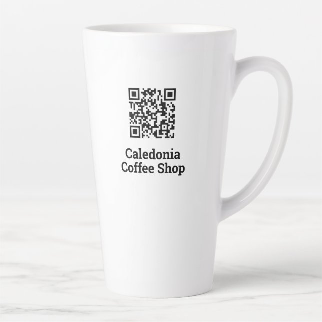 Tasse Latte Votre conception de code QR (Droite)