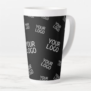 Tasse Latte Votre conception, photo ou logo d'entreprise en mo
