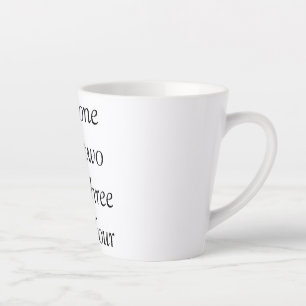 Tasse Latte Votre message ici ajoutez le nom de texte image mo