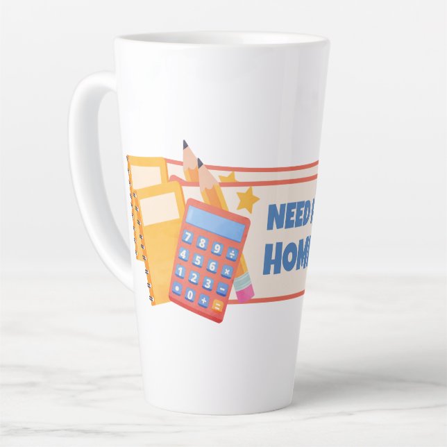 Tasse Latte Vous Avez Besoin D'Aide Pour Les Travaux À Domicil (Angle gauche)