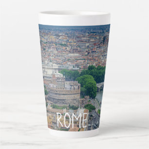 Tasse Latte Vue sur le centre historique de Rome