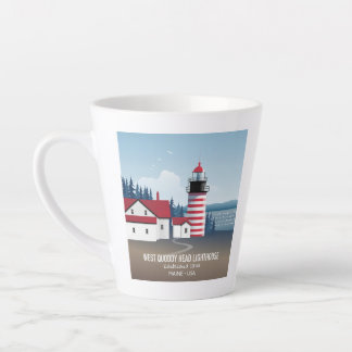 Tasse Latte West Quoddy Head Lighthouse