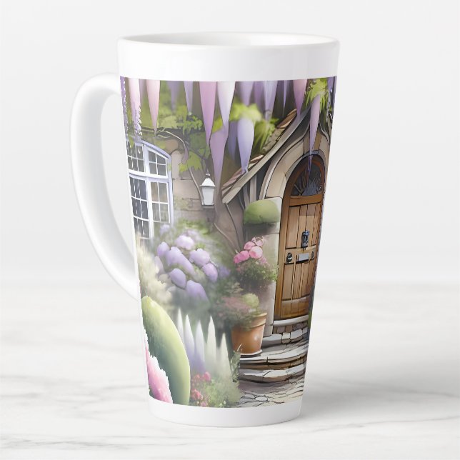 Tasse Latte Whimsical Cottage Garden Pathway (Angle gauche)