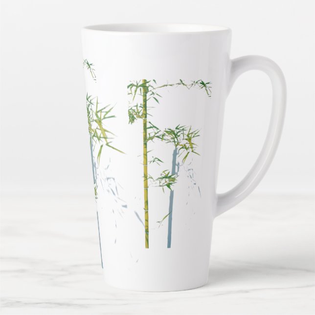 Tasse Latte Whispers of Bamboo, Fractured Growth, Silent Stems (Droite)