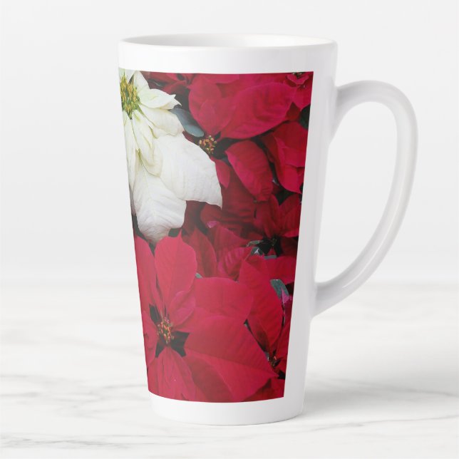 Tasse Latte White and Red Poinsettias (Droite)