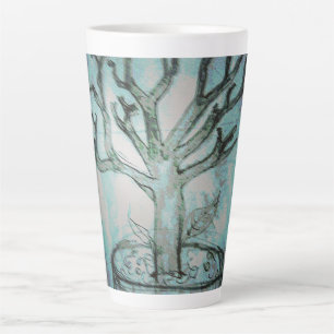 Tasse Latte yaei mort bonsai dessin d'art
