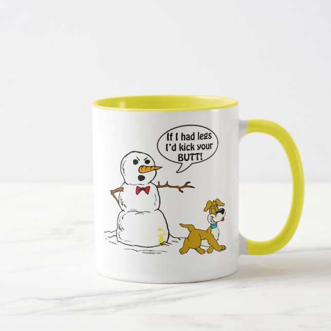 Tasse Le chien fait pipi sur la plaisanterie de bonhomme (Droite)