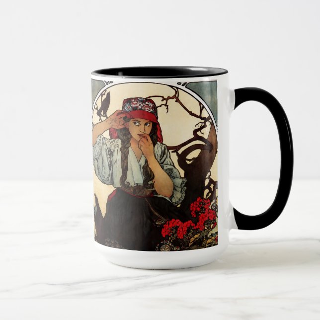 Tasse Le choeur de professeurs d'Alphonse Mucha Moravian (Droite)