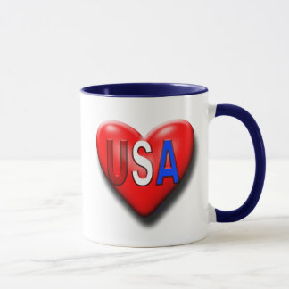 Tasse Le coeur de l'Amérique d'amour