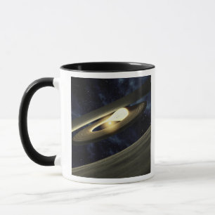 Tasse Le concept de l'artiste montrant un morceau de