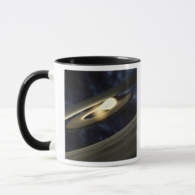 Tasse Le concept de l'artiste montrant un morceau de mat (Gauche)