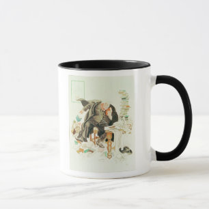 Tasse Le contour de la bande dessinée satirique de