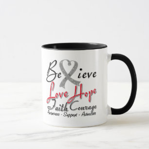 Tasse Le diabète croit le collage de coeur