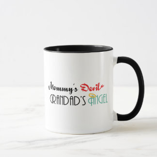 Tasse Le diable de la maman, l'ange du papy