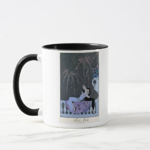 Tasse Le feu, illustration pour des "fêtes Galantes" par