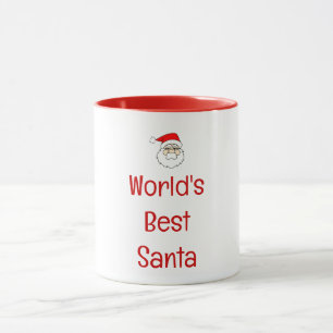 Tasse Le meilleur Père Noël du monde en rouge