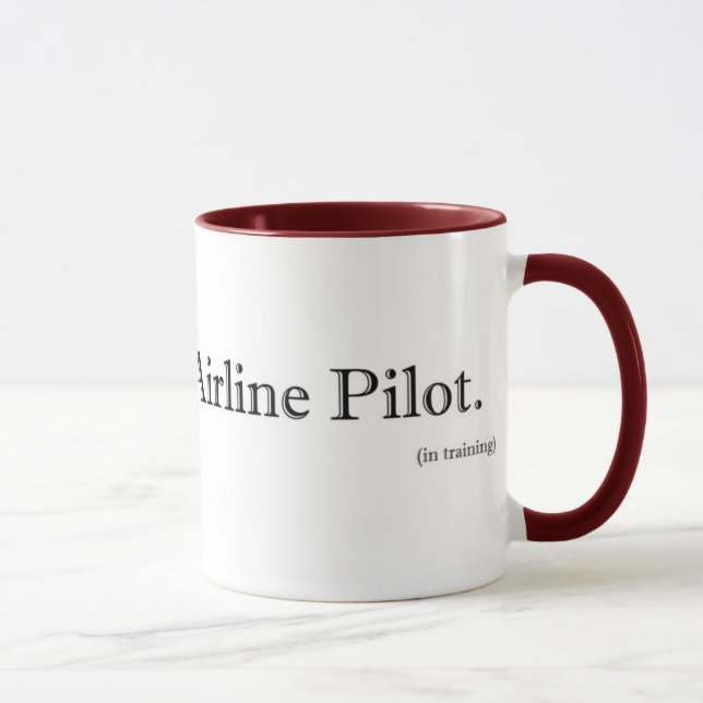 Tasse Le meilleur pilote de la ligne aérienne du monde. (Droite)