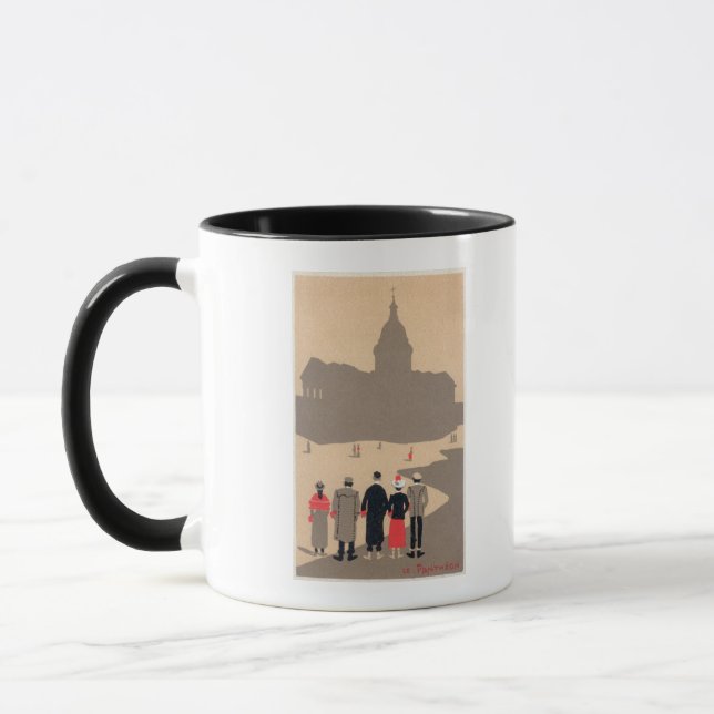 Tasse Le Panthéon Art Déco Scène Paris, France (Gauche)