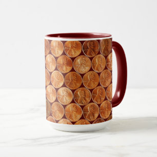 Tasse Le penny/penny de Lincoln cuivrent la pièce de