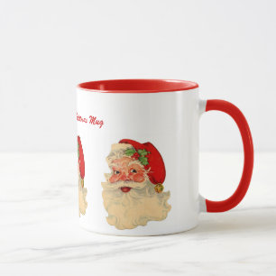 Tasse Le père noël gai classique font face au nom