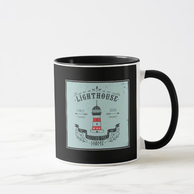 Tasse Le phare me guident l'affiche à la maison (Droite)