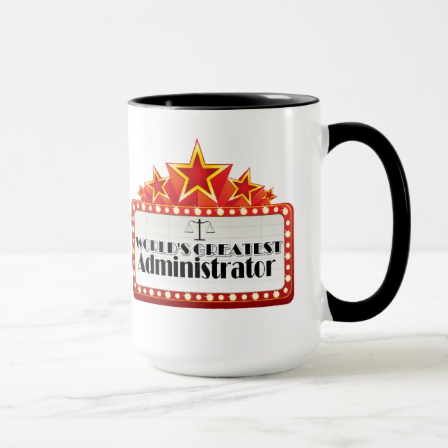 Tasse Le plus grand administrateur du monde (Droite)