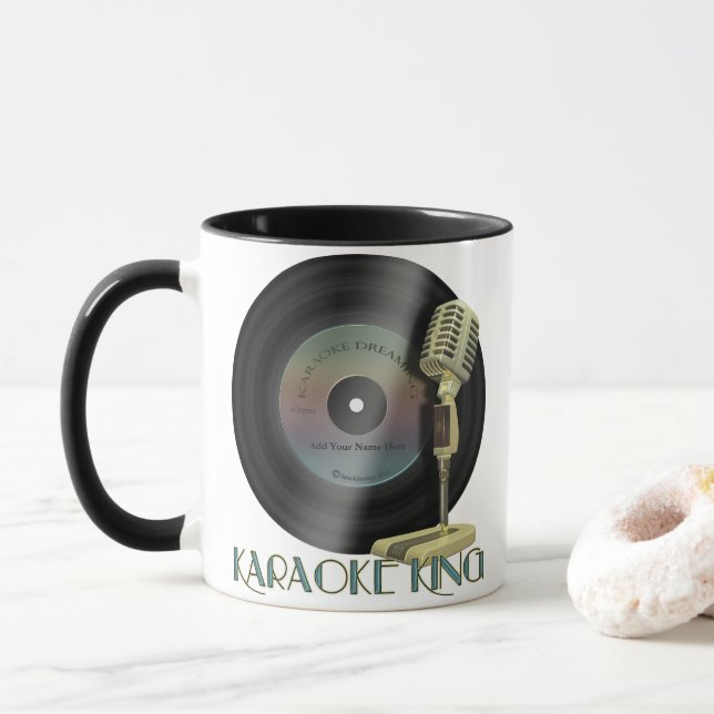 Tasse Le Roi Personalized Drinkware de karaoke (Avec donut)