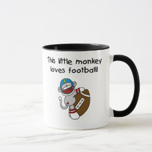 Tasse Le singe de chaussette aime le football