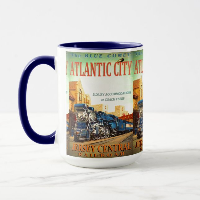 Tasse Le train de voyageurs bleu de comète (Gauche)