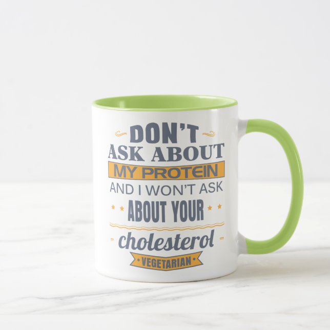 Tasse Le végétarien ne posent pas des questions sur ma (Droite)