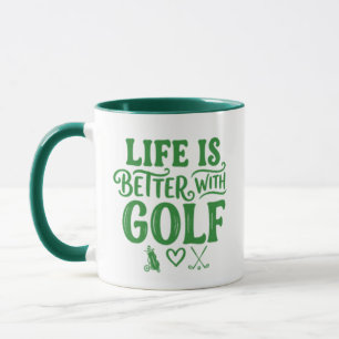 Tasse 'Leben ist besser mit Golf' - Lustiges Golfe