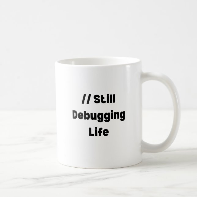 Tasse 'Lebensfehlerbehebung' – Lustiges Geschenk f (Rechts)