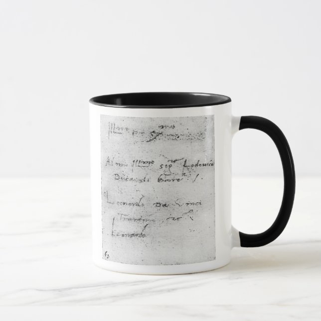 Tasse L'écriture de Leonardo da Vinci (Droite)