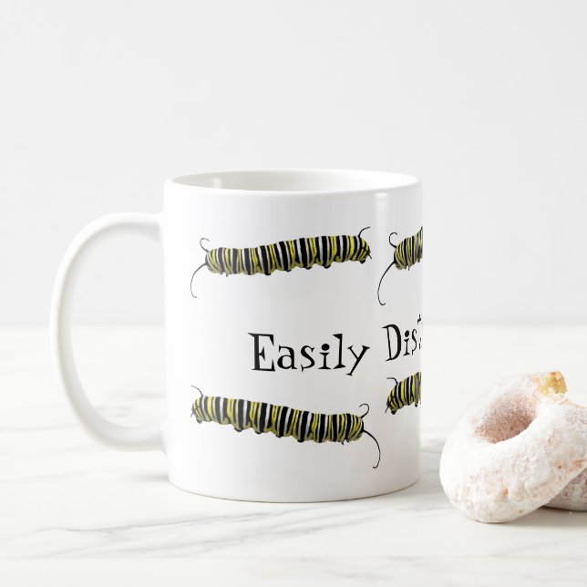 Tasse - Leicht durch Katze abgelenkt (Säulen) (Mit Donut)
