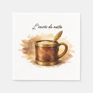 Tasse l'encre du matin serviette