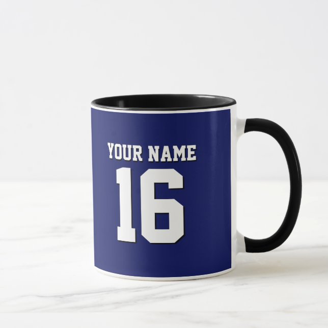 Tasse L'équipe de Jersey de sports Blue Navy (Droite)