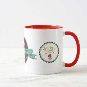 Tasse Les baisers de Valentine personnalisé pour vous j