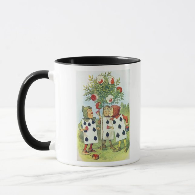 Tasse Les cartes de jeu peignant le rosier (Gauche)