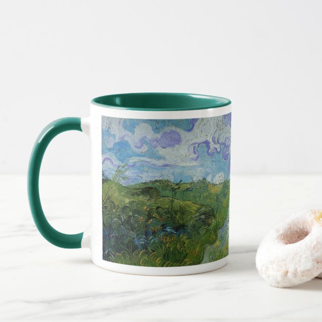 Tasse Les champs de blé vert par Vincent van Gogh (Avec donut)