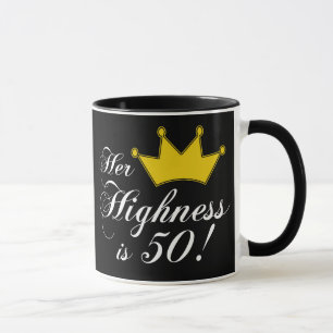 Tasse les cinquantième cadeaux d'anniversaire, son